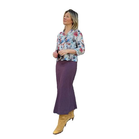 Jiva Fitted Shirt - Floral Sketch Print
