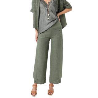 Elizabeth Scott Linen Pants - Summer Khaki