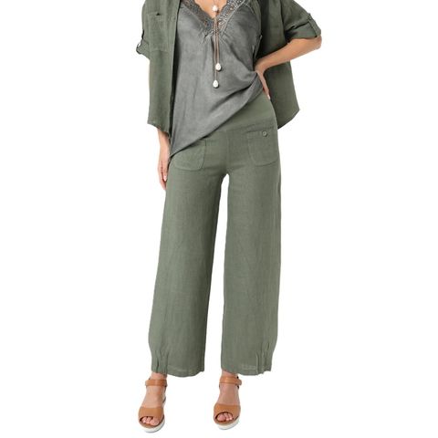 Elizabeth Scott Linen Pants - Summer Khaki