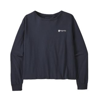 Patagonia Women's Long-sleeved Hut Tripper Easy-cut T-shirt - Smolder Blue