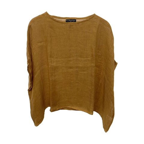 Brooke George W Linen Shirt Brown O/s
