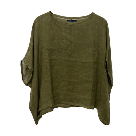 Brooke George W Linen Shirt Green O/s