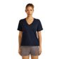 Icebreaker Women's Merino 150 Tech Lite Short Sleeve Relaxed V-neck - Navy