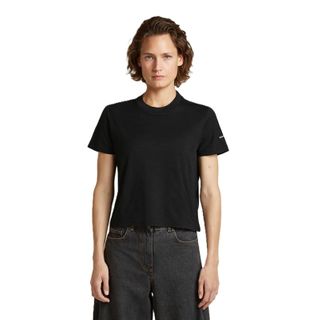 Icebreaker Women's Merino 150 Tech Lite Cropped Short Sleeve - Black