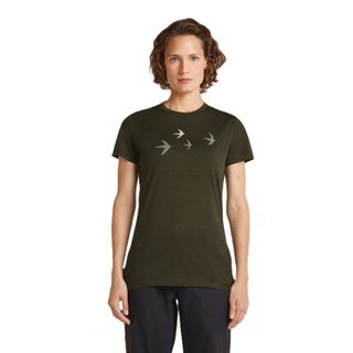 Icebreaker Women's Merino 150 Tech Lite Short Sleeve - Bird Transit / Loden