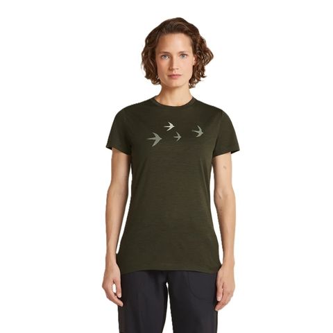 Icebreaker Women's Merino 150 Tech Lite Short Sleeve - Bird Transit / Loden