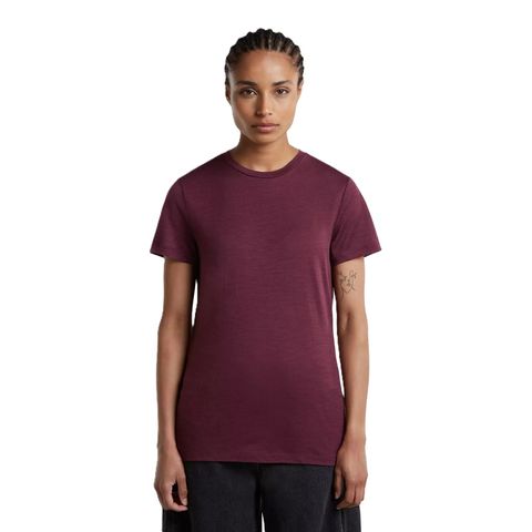 Icebreaker Women's Merino 150 Tech Lite Short Sleeve - Dark Berry