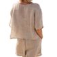 Eadie Lifestyle Women's Olivia Linen Top - Natural