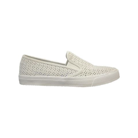 Sperry Womens Seaside Nautical Perforated Sneaker Ivory