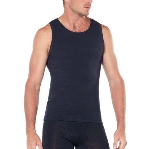 Icebreaker Men's Anatomica Tank - Black / Monsoon