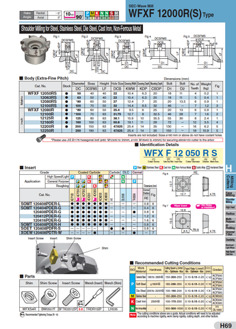 WFX 12000 Facemill Bodies
