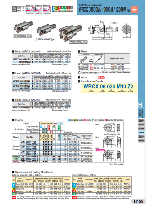 WRCX 08000 Modular Endmill Bodies