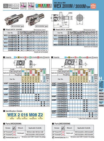 WEX 2000 Modular Endmill Bodies