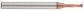 RIB 2 Flute - 30 Deg Helix - Sharp Corner