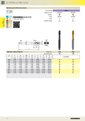 HSS Steam Tempered Tap - 5553