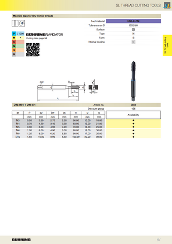 HSS-PM Steam Tempered Tap - 5559