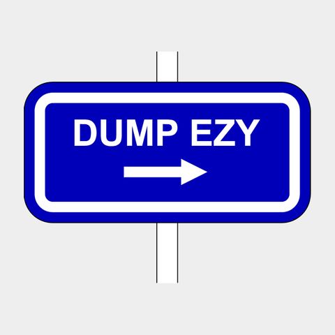 Dump-Ezy Sign RHS Arrow