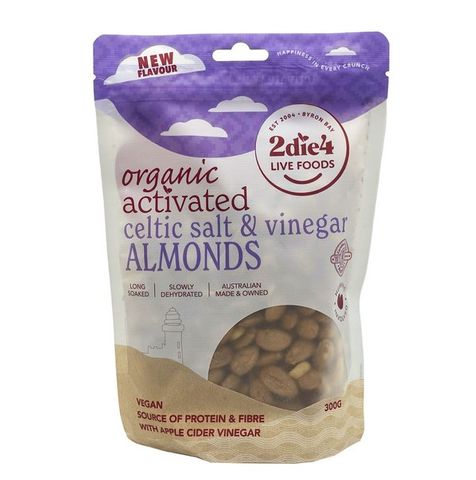 2die4 Activated Organic Celtic Salt & Vinegar Almonds