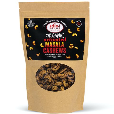 2die4 Activated Masala Cashews 300g