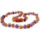 Baltic Babies Necklace Amethyst & Honey Amber