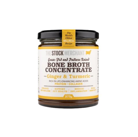 The Stock Merchant Grassfed Beef Bone Broth Concentrate Ginger & Turmeric 275g