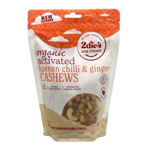2die4 Activated Organic Korean Chilli & Ginger Cashews