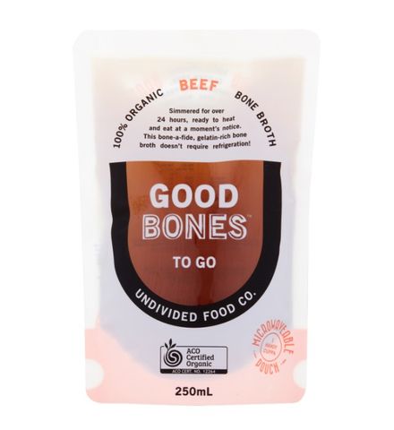 GOOD BONES TO-GO Organic Beef Bone Broth 250ml