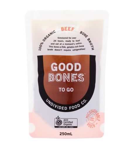 GOOD BONES Cert Org Beef Bone Broth To Go 250ml