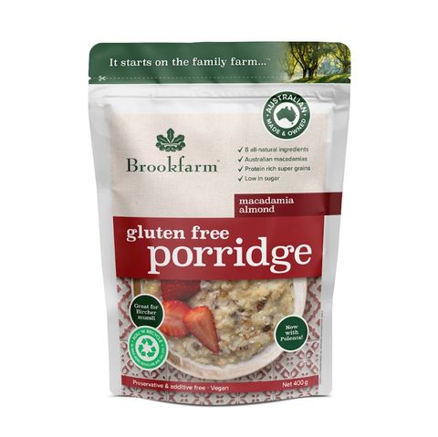 Brookfarm Gluten Free Porridge Macadamia Almond