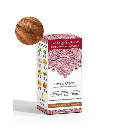 Tints of Nature Semi-Permanent Hair Dye Henna Cream Golden Blonde