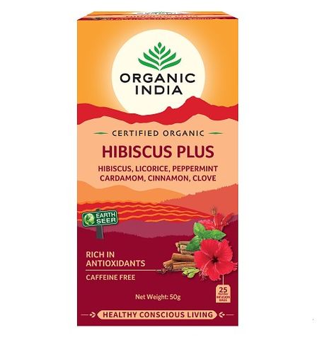 Organic India Hibiscus Plus 25 Tea Bags