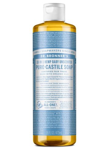Dr Bronner's 18-in-1 Pure Castile MAGIC SOAP Baby Unscented 473ml