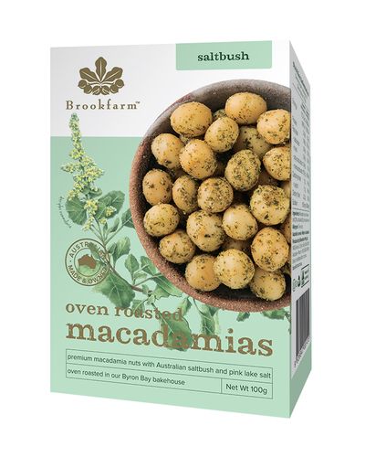 Brookfarm Prem Whole Oven Roast Macadamias Salt Bush 100g