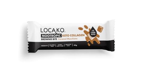 Locako Keto Collagen Nootropoc Caramel Machiato Brownie Bite 40g Box of 15