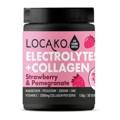 Locako Electrolytes + Collagen Strawberry and Pomegranate 150g