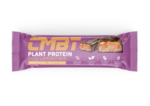 CMBT Nutrition Layered Protein Bar Salted Caramel Brownie 50g - Box of 12