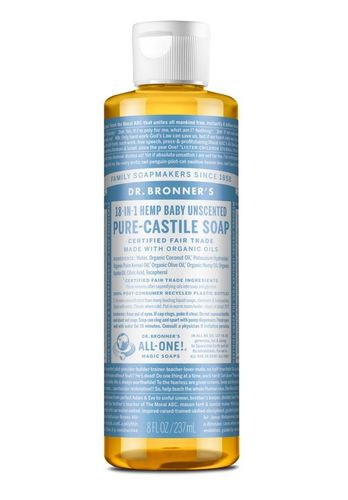 Dr Bronner's 18-in-1 Pure Castile MAGIC SOAP Baby Unscented 237ml