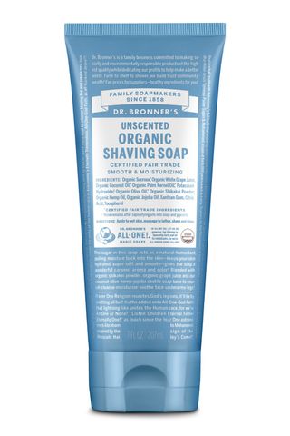 Dr Bronner's Organic Shaving Soap Unscented 207ml