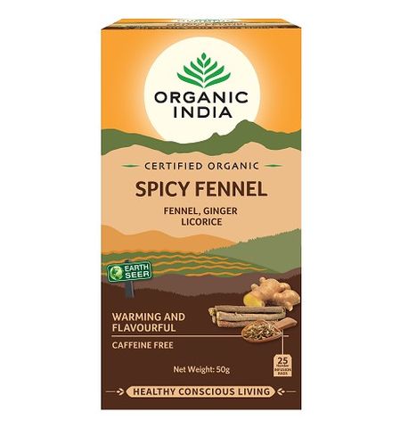 Organic India Spicy Fennel 25 Tea Bags