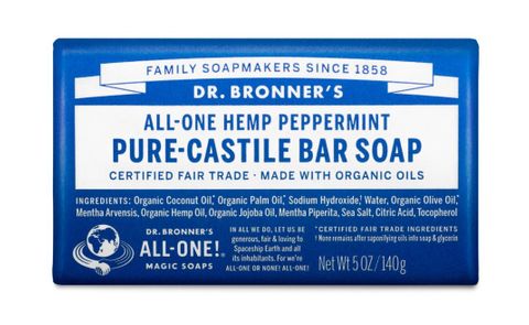 Dr Bronner's 18-in-1 Pure Castile MAGIC BAR SOAP Peppermint 140g