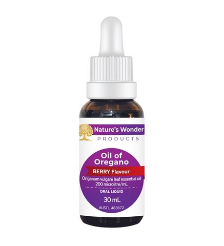 Cayenne Nature's Wonder Oil of Oregano Berry Flavour dropper 30ml