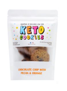 DLC Keto Cookies Chocolate Chip with Pecan & Orange x 5 Pack