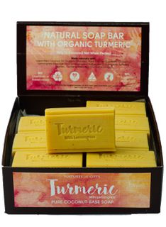 Cloverfields Turmeric with Lemongrass 150g Soap Box of 16