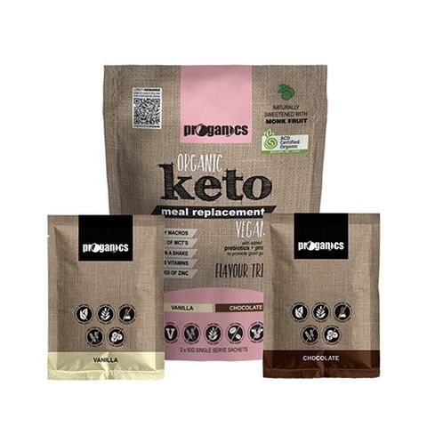 Proganics Organic Keto Meal Replacement Trial Pack 2 x 50g
