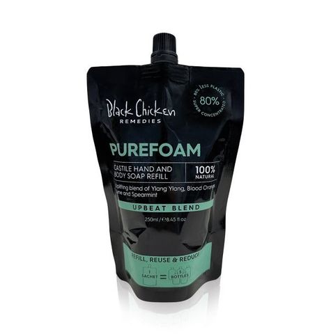 Black Chicken Remedies PureFoam Castile Hand and Body Soap Refill 250ml