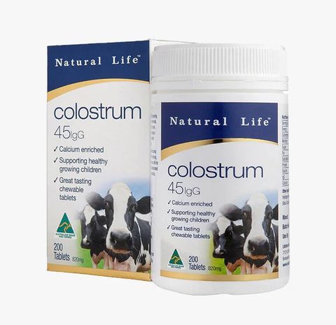 Natural Life Colostrum 45mg IgG Chewable 200 Tablets