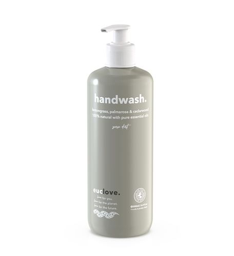 Euclove Natural Hand Wash Lemongrass & Cedarwood 500ml