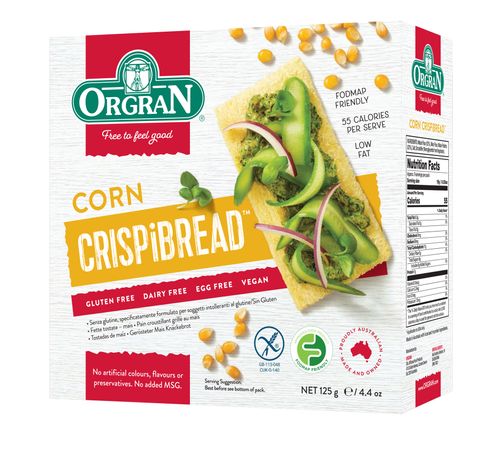 ORG Crispbread Corn Toasted 125gm