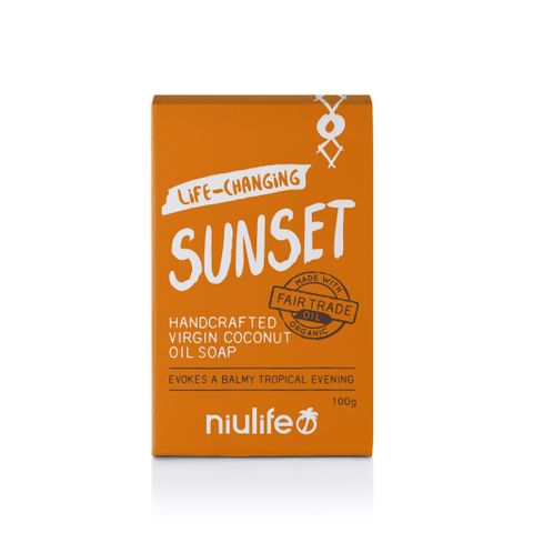 Niulife Handcrafted Virgin Coconut Oil Bar Soap Sunset 100g