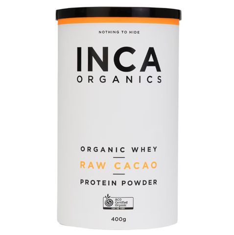 Inca Organics Organic Whey Protein Powder Raw Cacao